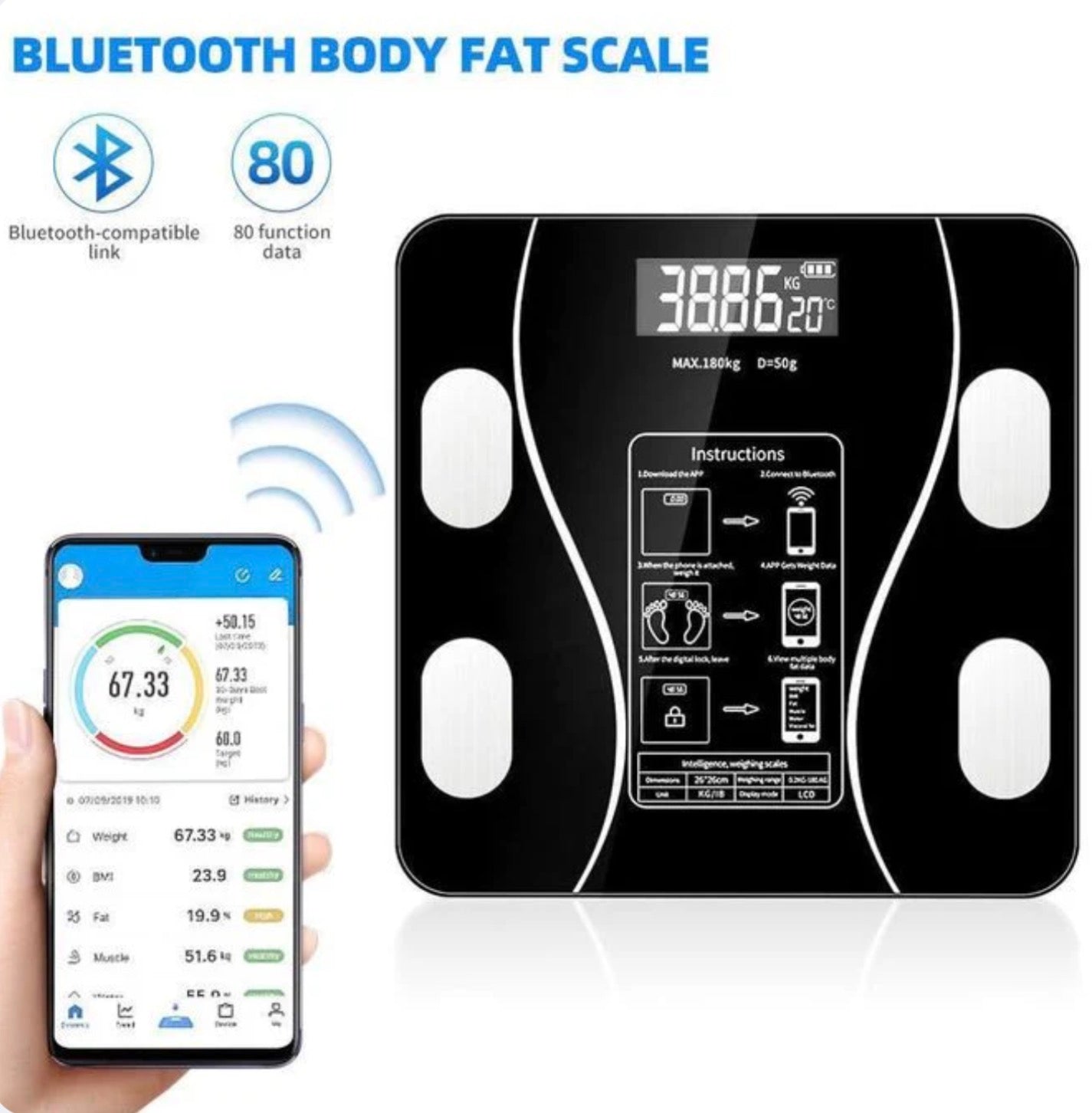 Electronic Bluetooth scale ميزان إلكتروني بلوتوث